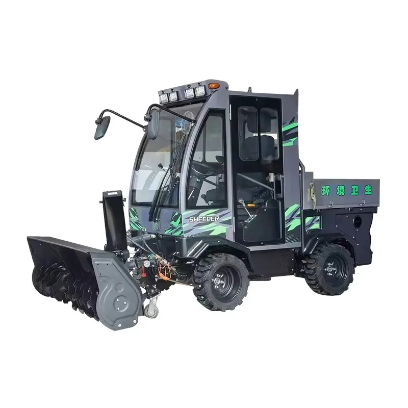 All Terrain Cabin Type Snow Cleaner 4 Wheel Drive Ride Snowblower Equipment for Factory Community Highway Winter Snow Clearing