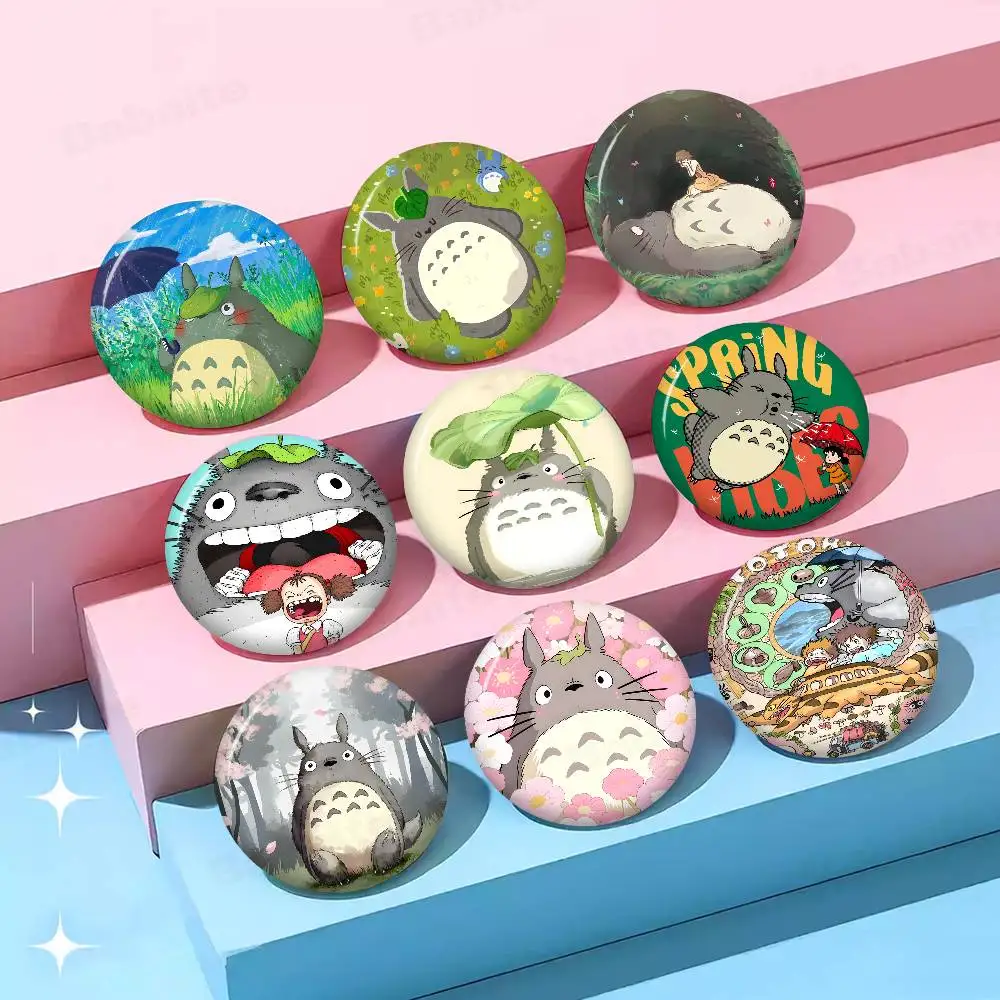 Cute T-Totoro 58mm Handmade Brooch Cartoon Cosplay Badge on Backpack Jewelry Accessories Gifts