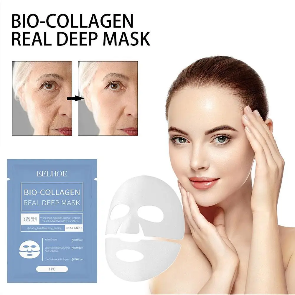 Collagen Facial Mask Hydrating Moisturizer Brightening Deep Nourishment Anti Dryness Skin Care Beauty Mask