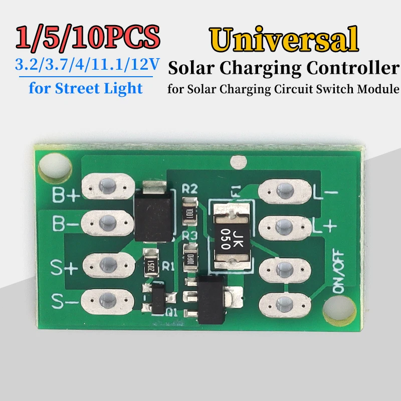 1/5/10Pcs Universal Solar Charging Control Board of 3.2/3.7/4/11.1/12V Solar Auto Control Circuit Switch for Street Light