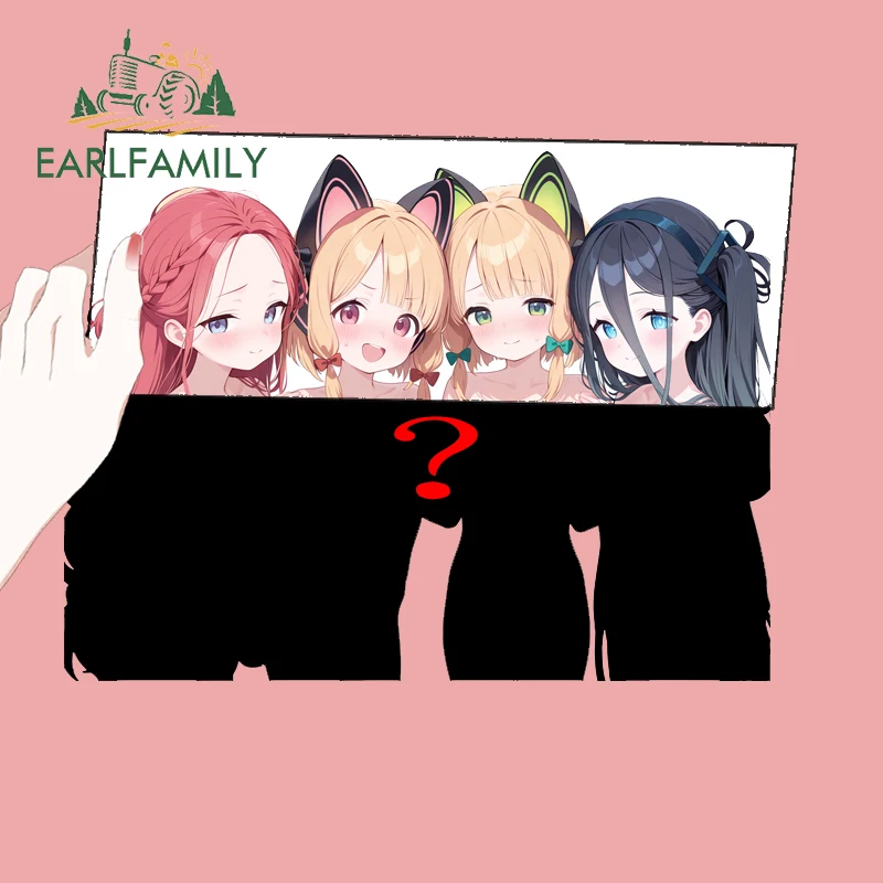 EARLFAMILY Blue Archive Cute Loli Car Stickers Graffiti Anime Girls Tumbler Car Accessories Storage Box Decal Camper Desktop