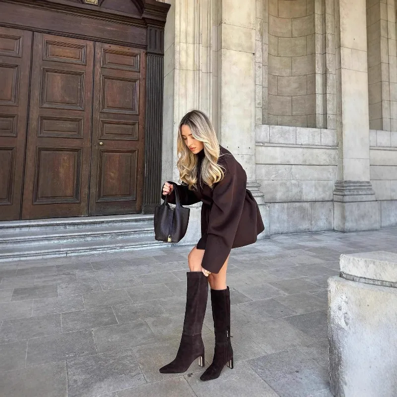 

Autumn and Winter Spot Temperament V-neck Waist Strap Short Woolen Jacket Exquisite Simple Fashion Trend Personalized Commuting