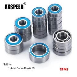 AXSPEED 24Pcs Wheel Hub Axles Sealed Bearing Kit for Axial Capra Currie F9 1/10 RC Crawler Car Truck Model Parts