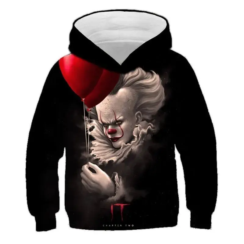 Autumn and Winter New Devil Clown Crew Neck Hoodie 3D Printed Hoodie Foreign Trendy Men's Jumper Hip Hop Loose 2024 Latest