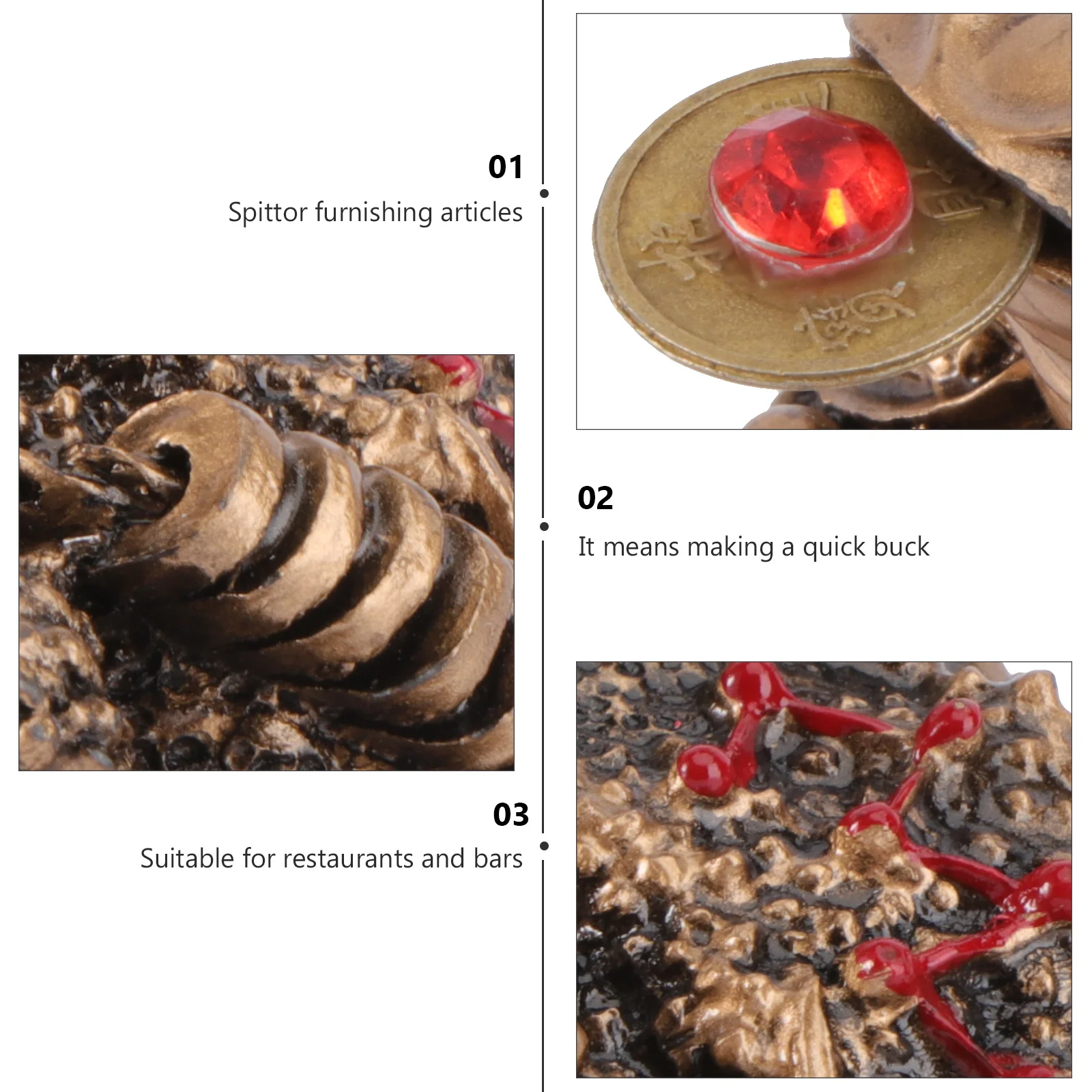 

Golden Toad Decoration Resin Finish Vivid Craft for Home Office Feng Shui Wealth Attractor Desktop Ornament Resin