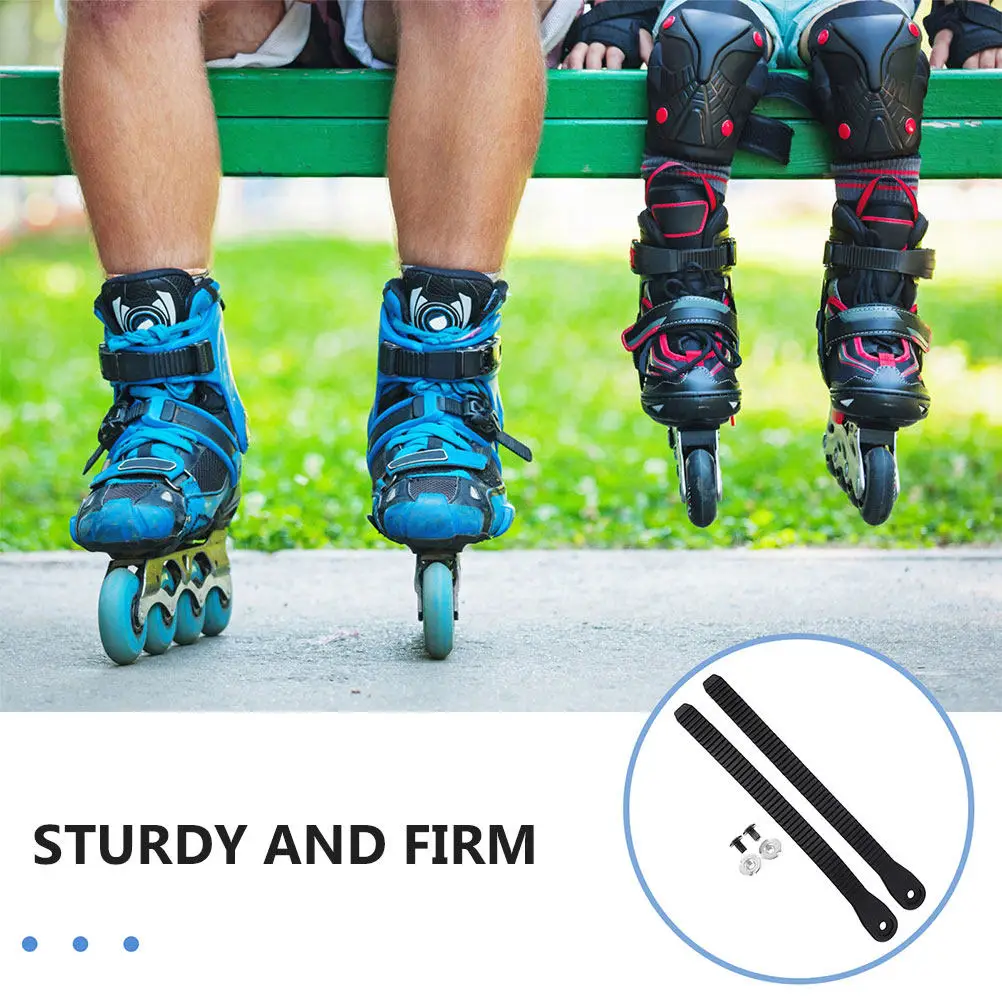 8Pcs Roller Skate Replacement Straps Adjustable Fixing Buckle Straps Professional Skate Fixing Strap for Ice Skates Skating