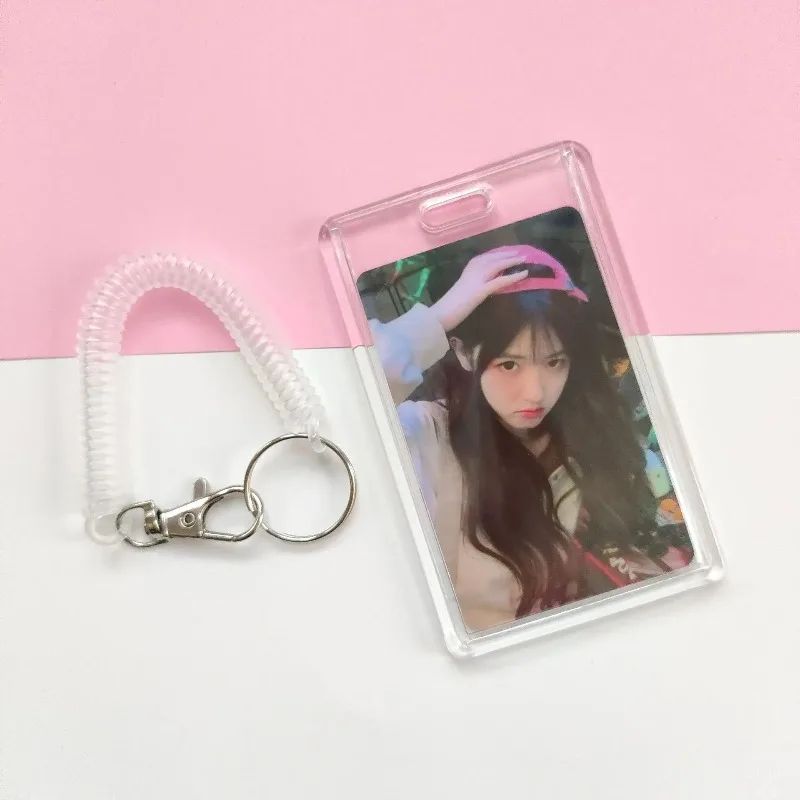 Transparent Acrylic Card Holder ID Badge Protector Case for Student ID Access Bus Meal Card Work Name Tag