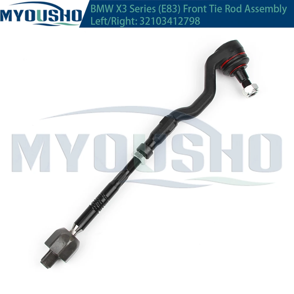 Myousho For BMW X3 Series E83 2.0i 2.5i 3.0d 3.0i xDrive 2003-2011 Front Steering Tie Rod Head Assembly