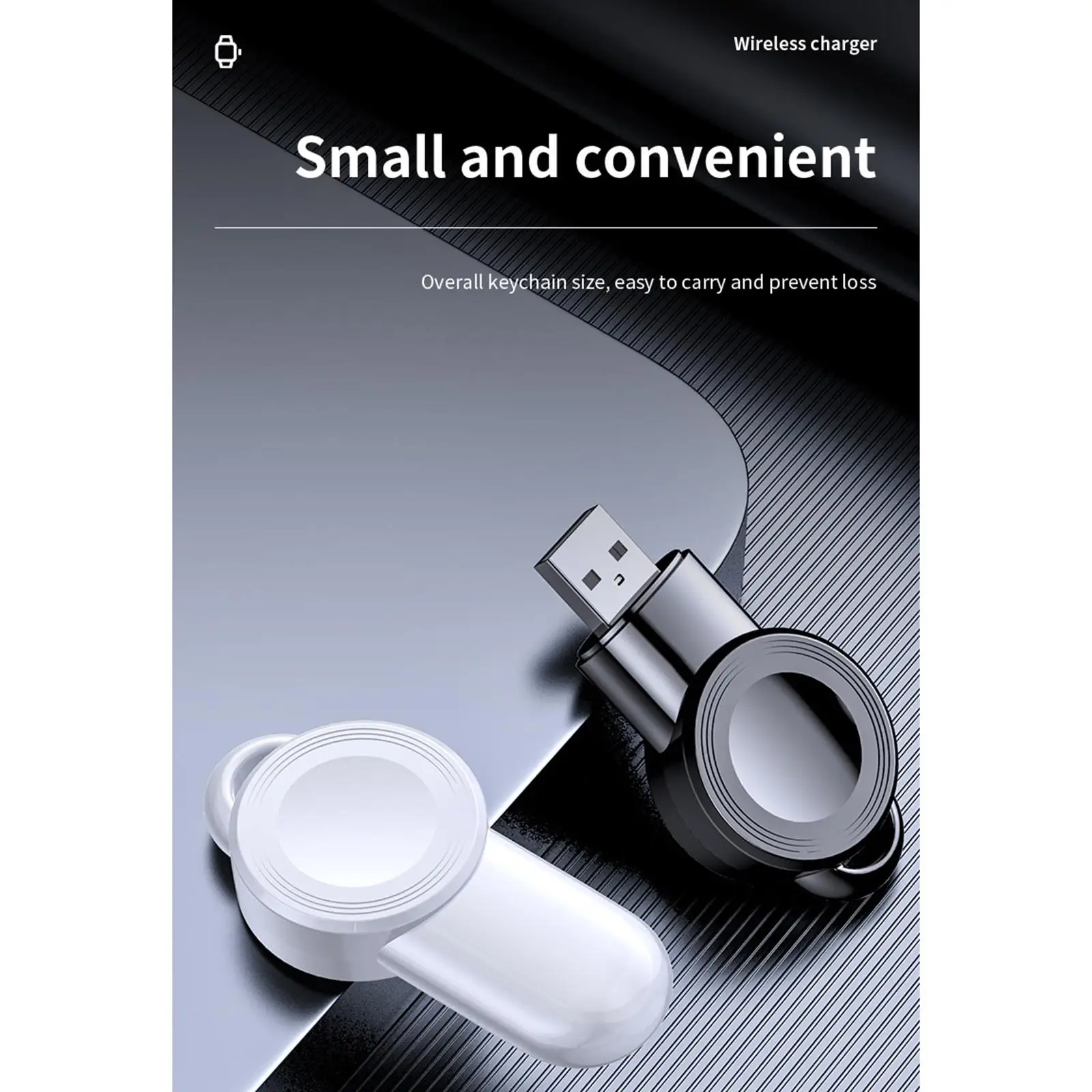 Wireless Watch Charging Station USB Magnetic Charger Cable Keychain Design for Apple Watch SE 6 5 4 3 2 1 Lightweight Outdoor
