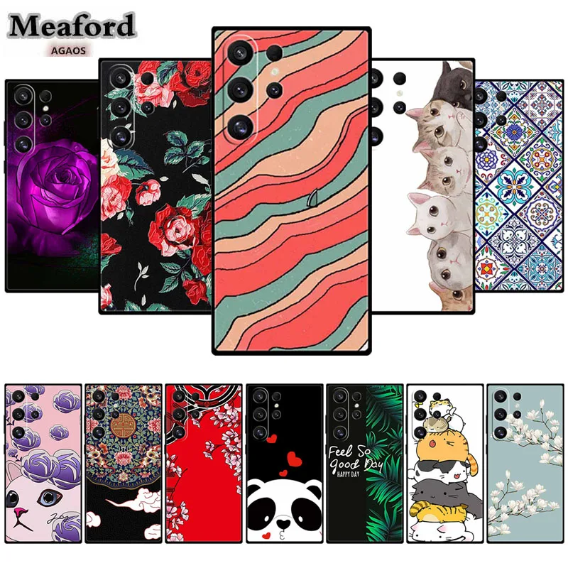 3D Phone Case For Samsung S26 Pro S25 S24 S23 FE S22 Plus Ultra Soft Cartoon Relief Emboss Covers S 25 Edge 26 24 23 22 Coque