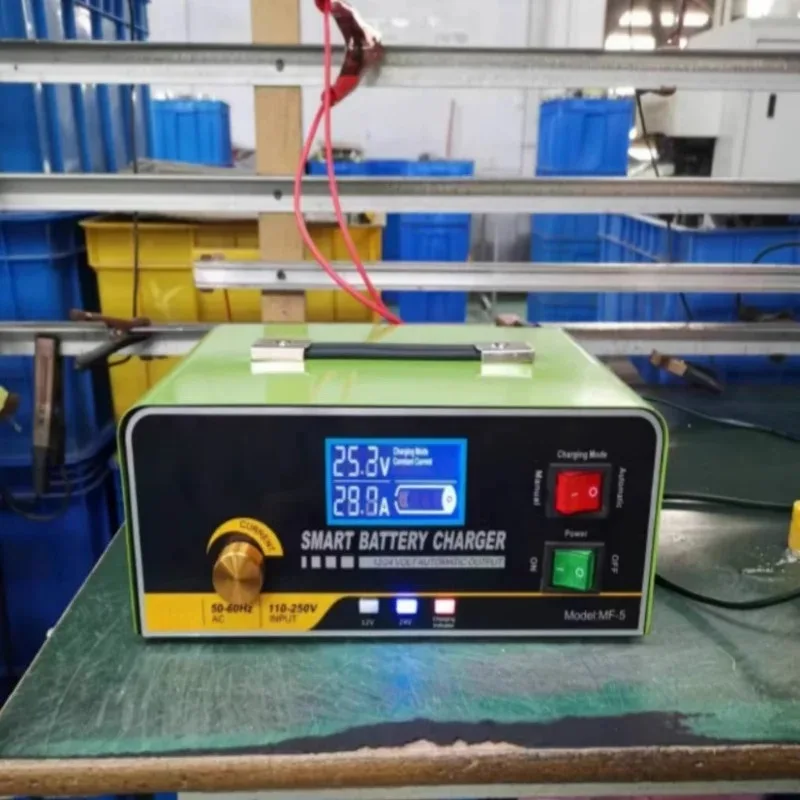 High Power Smart Battery Charger for 12V24V Car Truck Boat Forklift Battery Charge Device Pulse Repair Charger 800W