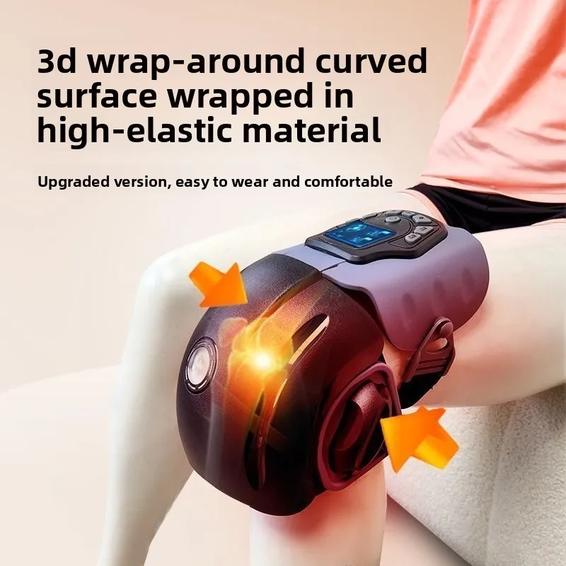 Adjustable Heated Knee Massage Brace Multi-Level Vibration Warm Therapy Wrap for Daily Use