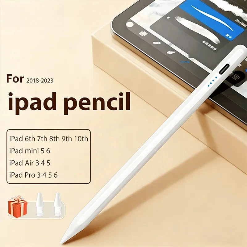 

Стилус для Apple Pencil для iPad A16 Air 11 5 4 Pro 11-го 13-го 12.9-го поколения M4 M3 M2, ручки для iPad 10 9 10-го 9-го поколения, Mini 7 6 2026, сенсорная ручка