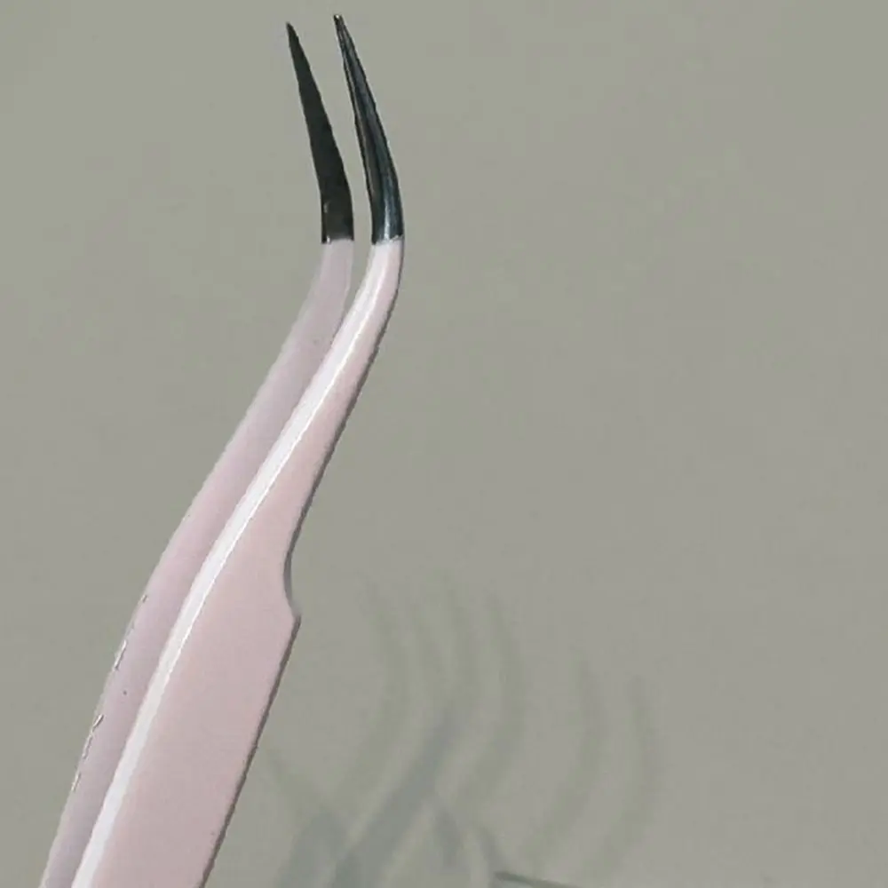 Hot Straight Tweezers Curved Purple Lashes Applicator Stainless Steel Eye Makeup Tools Eyelash Extension