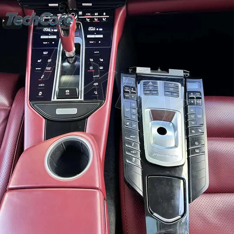HXHY Car Digital Console Front AC Panel for Panamera 2010-2016 Full Touch 2024 Style Multimedia Player Control
