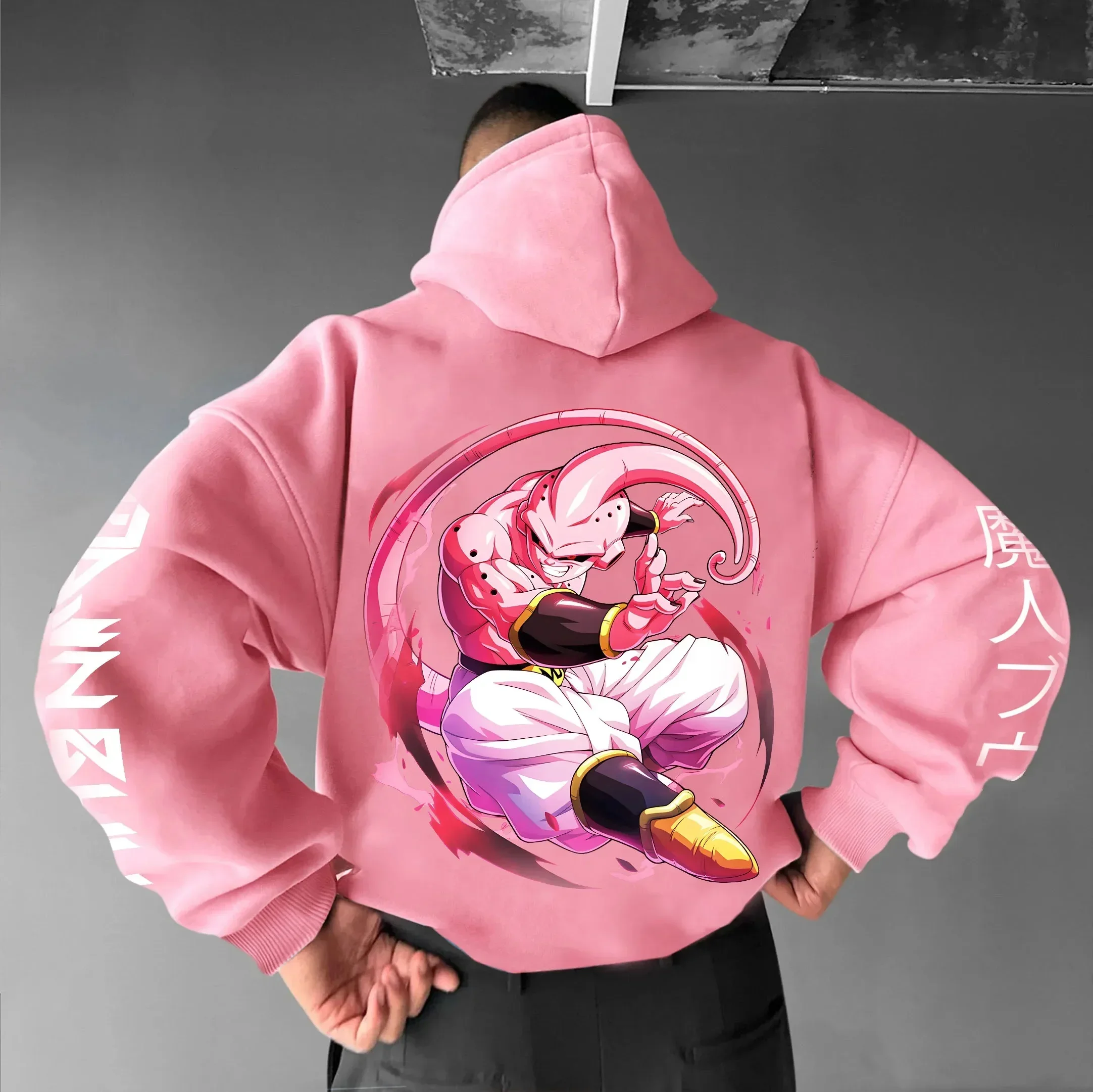 2026/26 Herbst/Winter Dragon Ball Super Dalian Hoodie aus Polyesterfaser, 3D-Druck, Eltern-Kind-Freizeit-Sweatshirt in Rosa – Detail 10