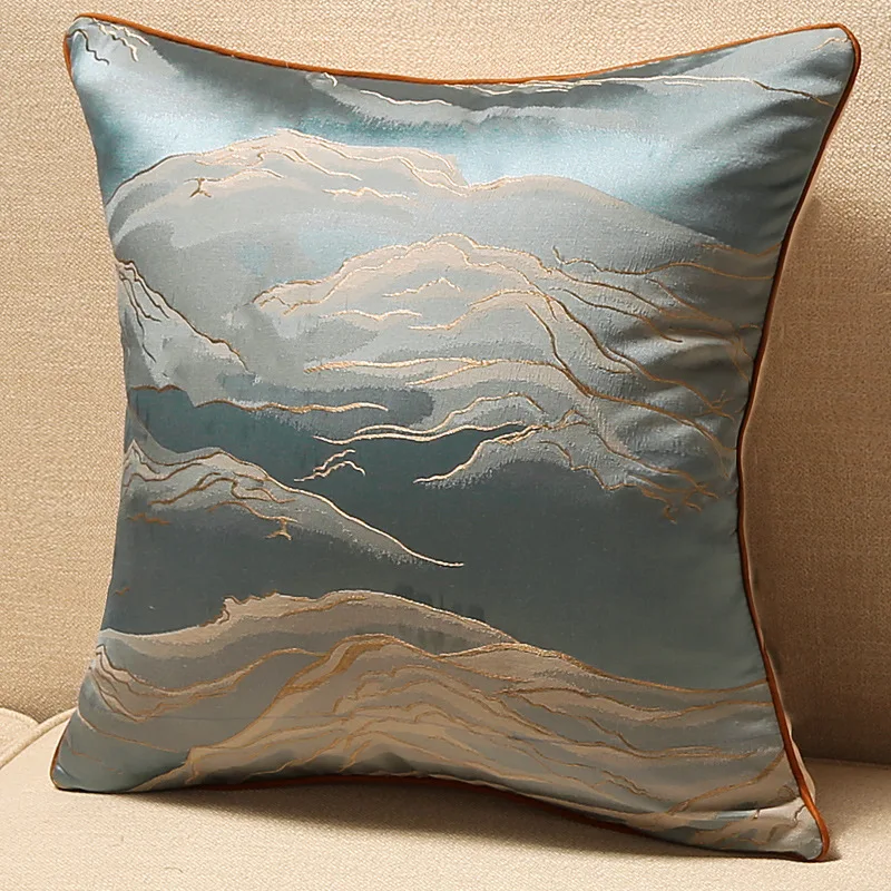 New Chinese-style Decorative Throw Pillows for Living Room Sofa Cushions Luxury Stain Waist Pillow Covers Backrest Covers
