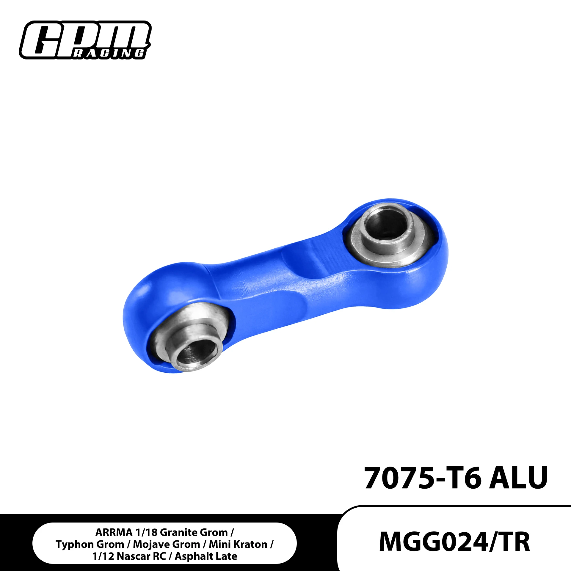 GPM 7075 Alloy Steering Drag Link ARA2306 ARRMA 1/18 Granite Typhon Mojave Grom Nascar