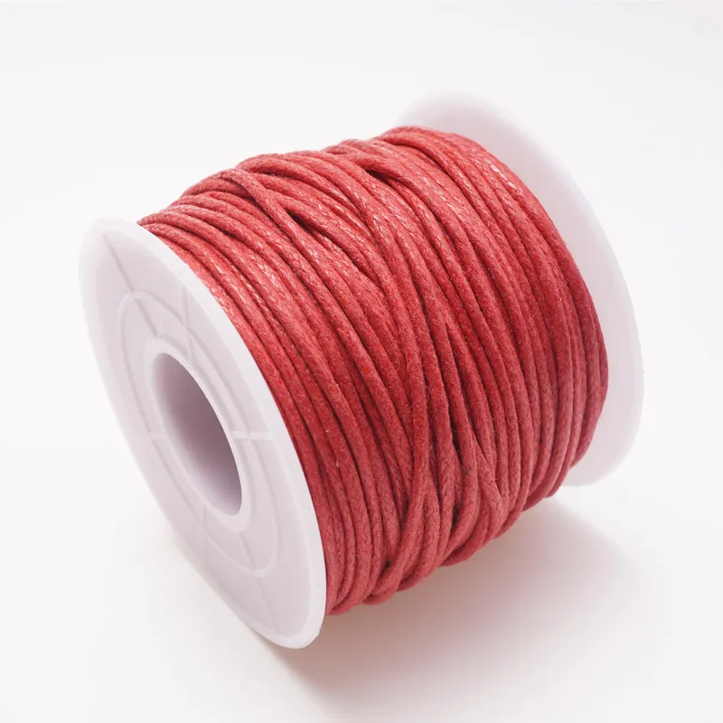 1.5mm 15m/35m woskowany sznurek bawełniany sznurek do koralików woskowany sznurek sznurek woskowy do wyrobu biżuterii i materiałów makramy szpula w rolce HK055 — zdjęcie 4