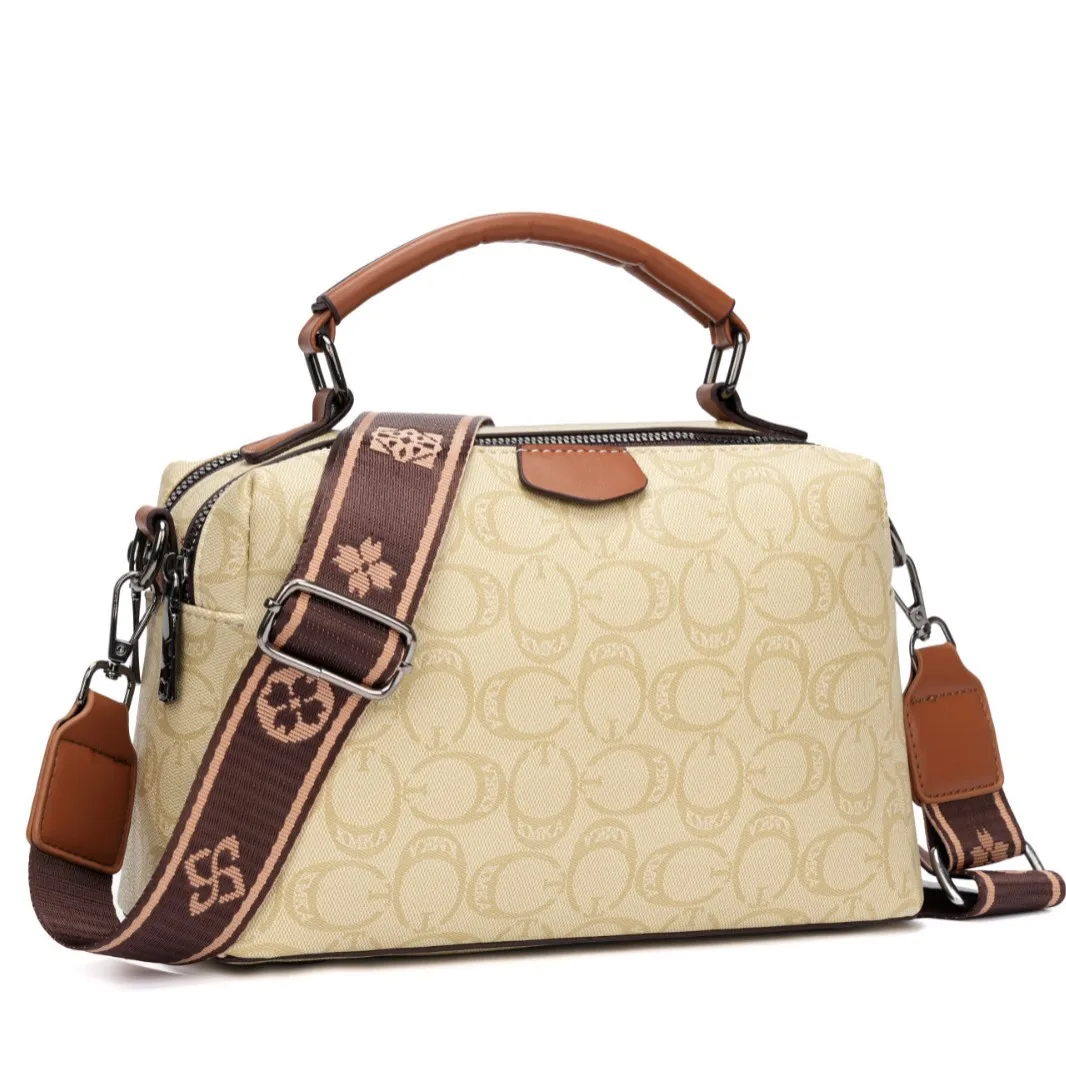 

MENGLISHA Monogram Shoulder Bag - Classic C Logo Tote, Spacious Pillow Hobo Purse for Women, Crossbody & Hand Carry