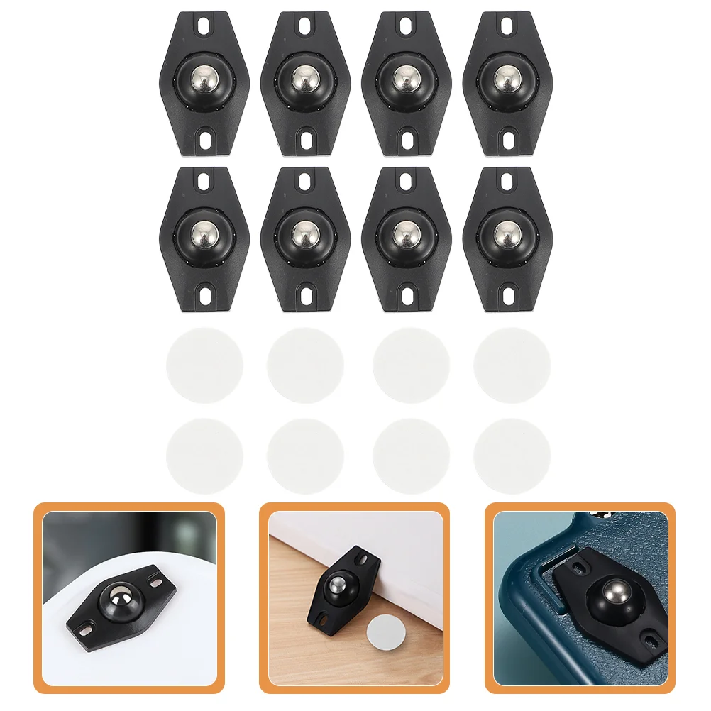 Wheels for Furniture Self Adhesive Casters Stainless Steel Paste Universal Rotation Sticky Pulley
