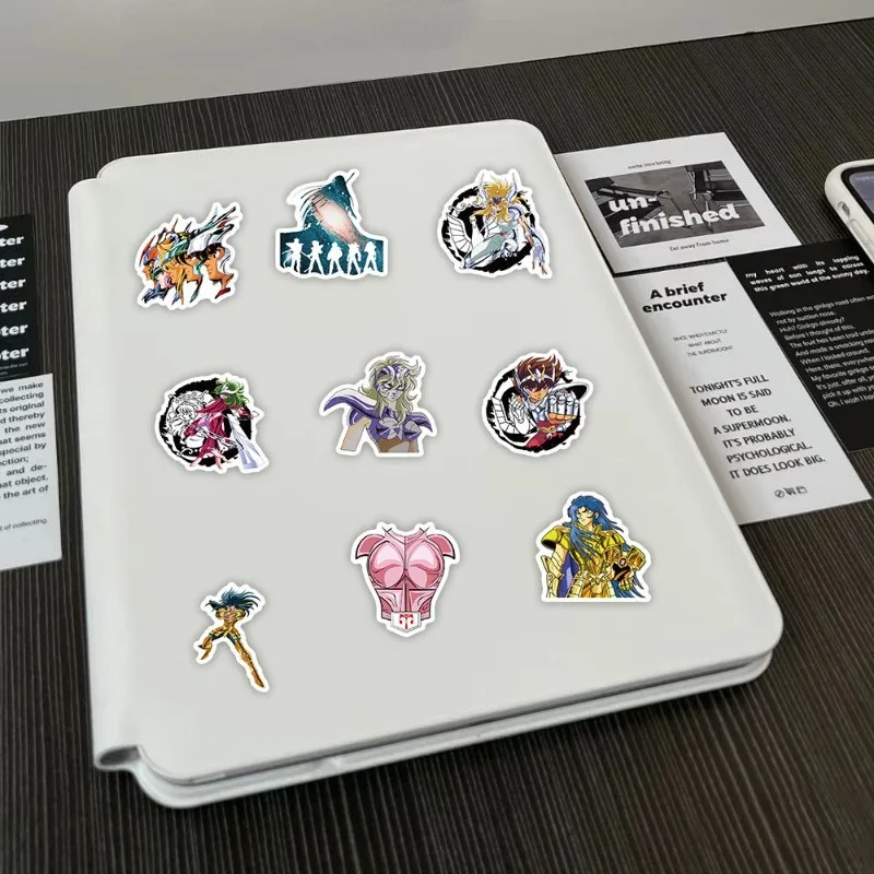 101Pcs Saint Seiya Anime Stickers Cartoon Character DIY Self-Adhesive Stickers Laptop Desk Decorative Decals Stationery Decor view 6