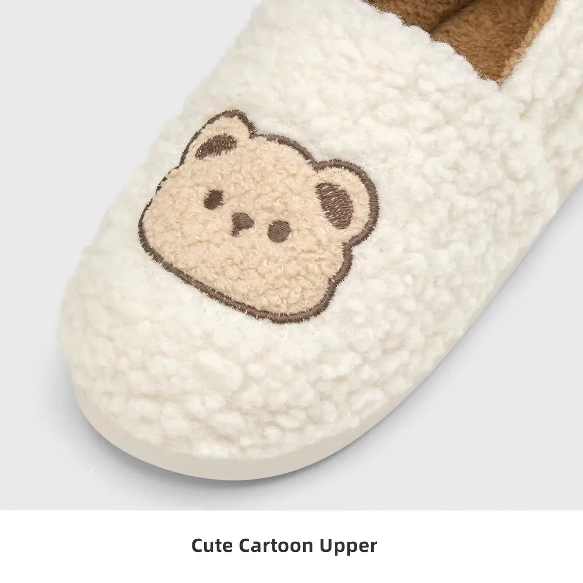 الشتاء النساء النعال الأزواج لطيف الكرتون الشرائح الدافئة الرجال المنزل فروي الطابق أحذية داخلي سميكة وحيد الشقق غرفة نوم رقيق النعال #3