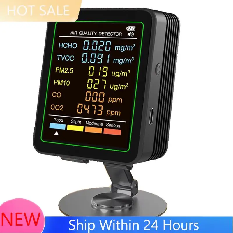 ~【В наличии】MT07CO 6-в-1 монитор качества воздуха в помещении портативный тестер PM2.5 PM10 бытовой монитор качества воздуха CO CO2 TVOC HCHO