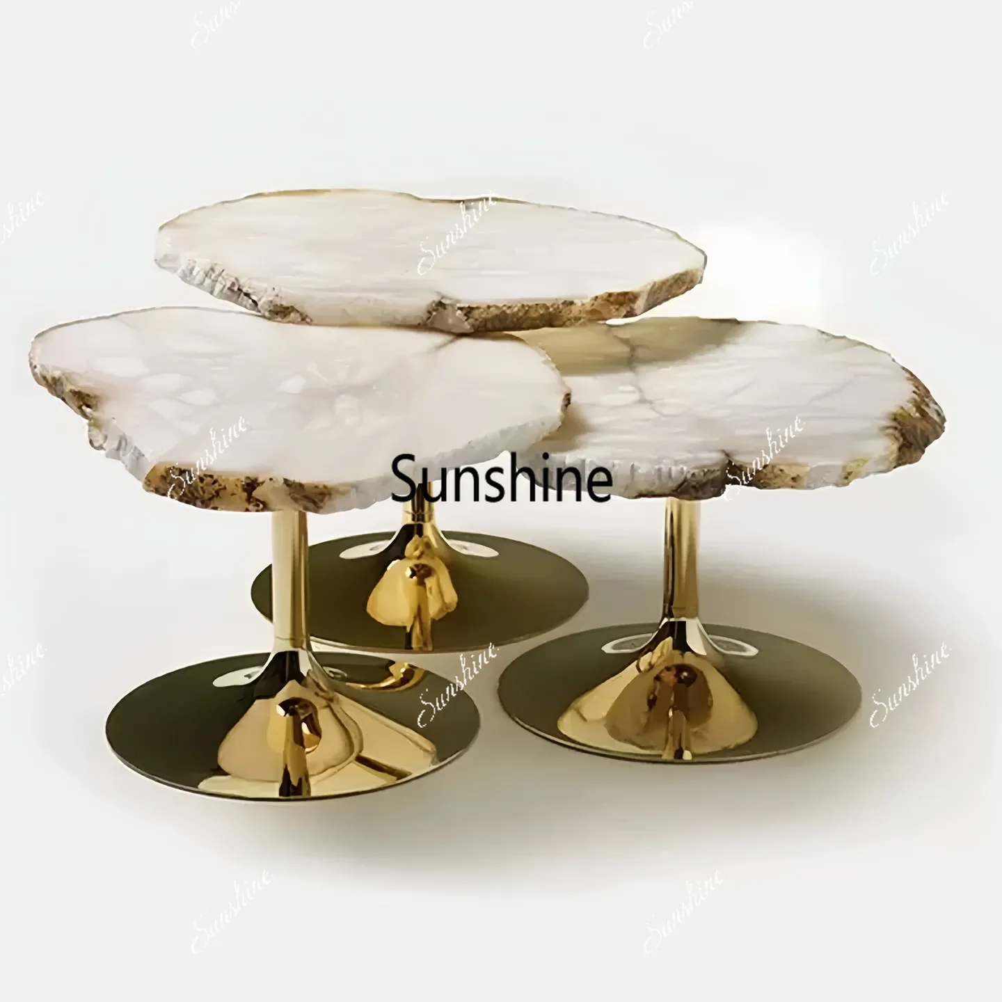 

Italian light luxury living room home special-shaped metal high-end creative combination