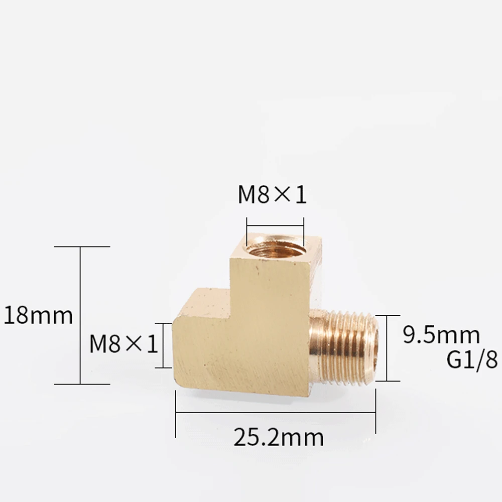 M8/10/12/14/16/18 metrische Stecker Buchse Messing T-Stück 3 Wege Rohr verschraubung Stecker Block Spiltter Wasser Gas Öl