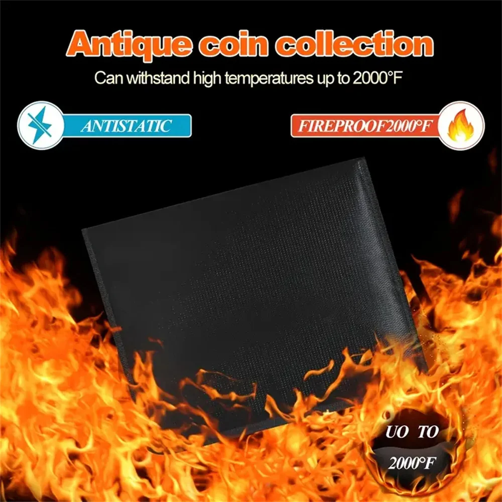 Coin Collection Book Holder for Collectors Fireproof Album With 240 Coin Collection Pockets + 36 Bill Sleeves Storage Safe ﻿