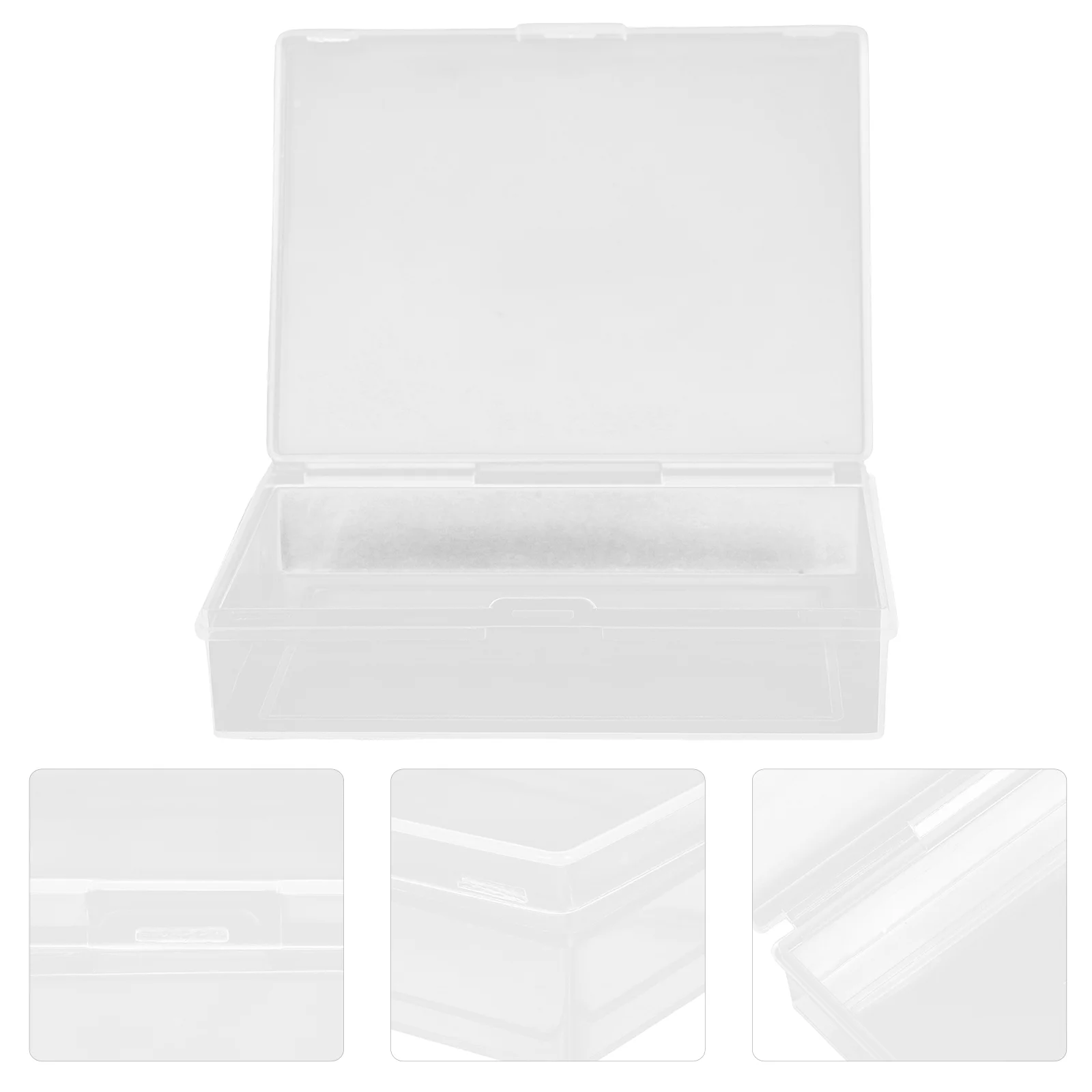 2 Pcs Blank Cards Transparent Storage Box for Playing Carrying Case Holder