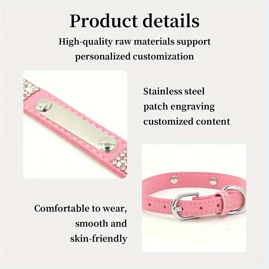 Personalisiertes Anti-Verlust-Haustier-ID-Tag – eingravierter Edelstahl mit Namen und Telefonnummer für kleine bis mittelgroße Haustiere, Halsband-Zubehör – Detail 3