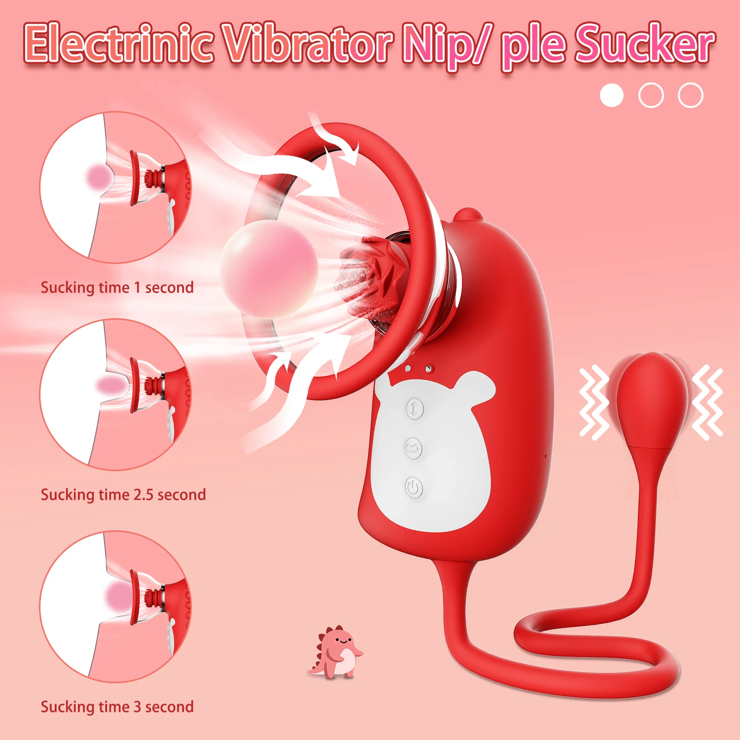 3 in 1 Vacuum Licking Vibrator for Women G Spot Massager Clitoris Stimulator Nipple Sucker Thrusting Dildo Sex Toys for Women