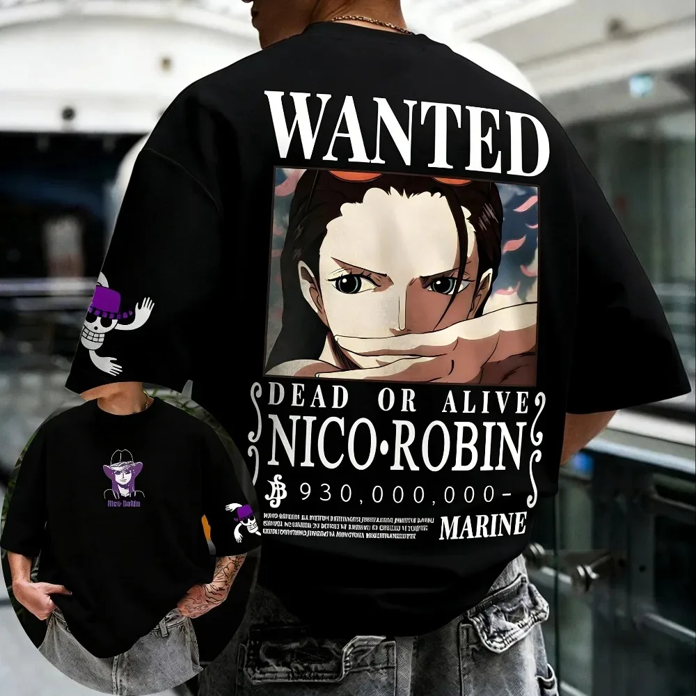 

One Piece Japanese Anime Print Cotton T-Shirt Luffy Zoro Men Women Casual Short Sleeve Tee Luffy T-shirt Casual Streetwear Tops