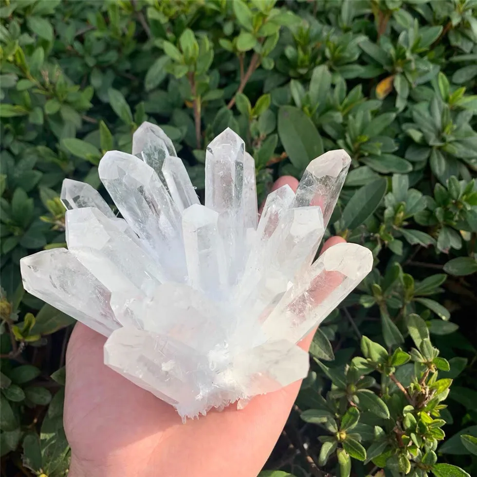 

200-600g Natural White Quartz Crystal Cluster Mineral Specimen Healing Dursy Stones