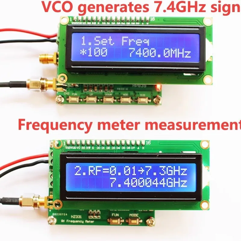 

HF RF frequency meter 2.4G 3G 5.8G 6G 7G 1Hz~7.3GHz