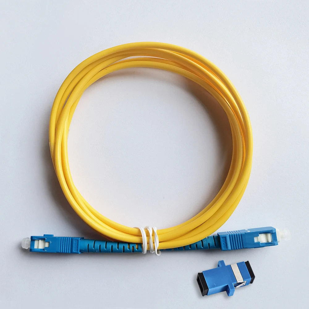 Cabo de extensão de fibra óptica, modo único, Patch Cord interior, FTTH, SC, UPC-SC, UPC, 2m, 5m, 15m