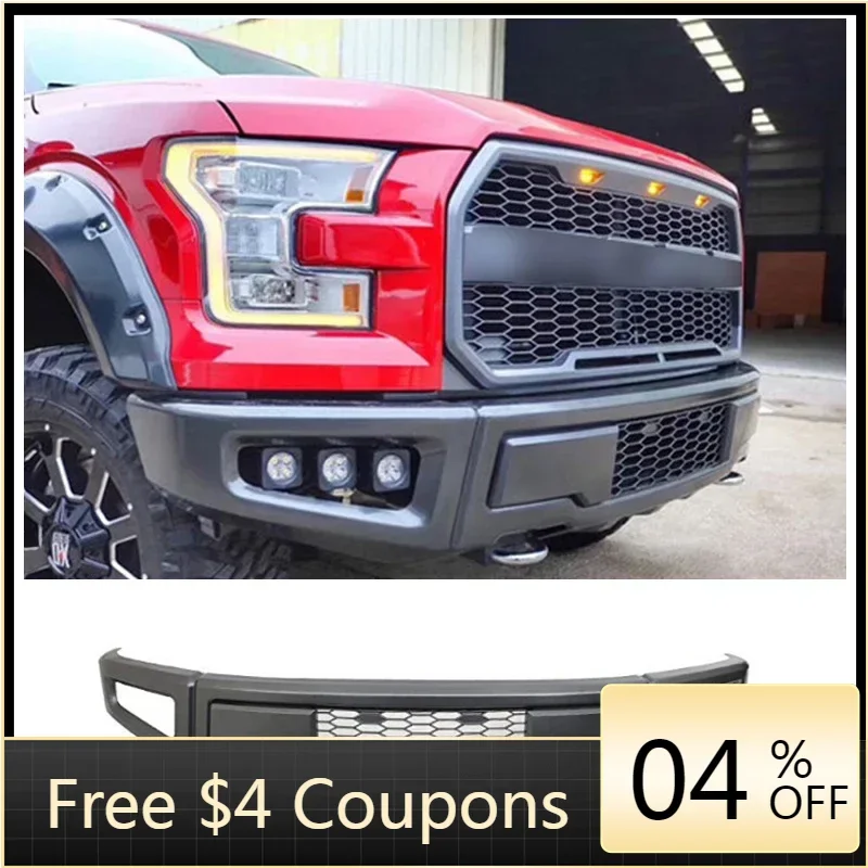 

BR Top Quality Auto Car Accessory PP Raptor Front Bumper Conversion Bumper Front Bumper Fits For Ford F150 2015-2017