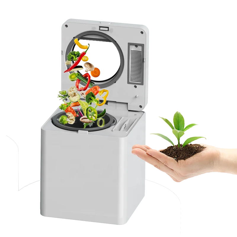 Smart Stainless Steel Electric Composter & Fertilizer Maker With 3-8H Fast Odorless Decomposition For Kitchen/Garage Use
