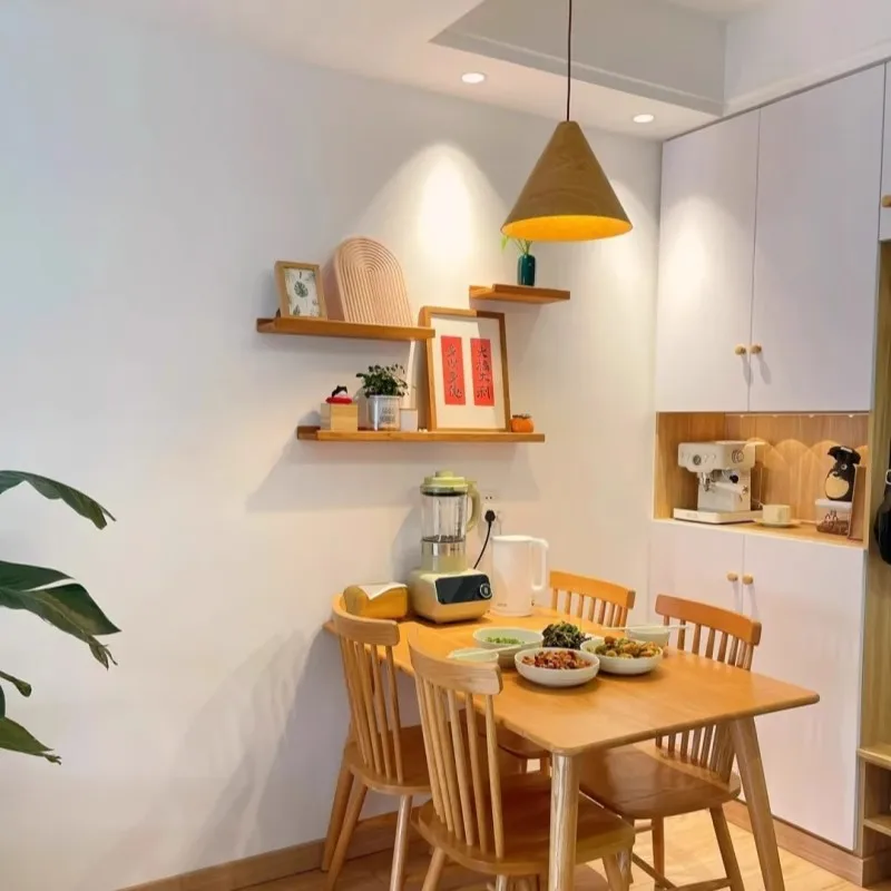 Solid wood wall shelf No punching wall baffle laminate sofa back display shelf wall bookshelf  hanging