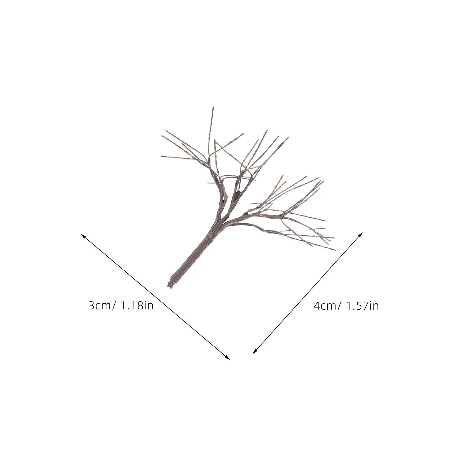 20Pcs Realistic Mini Cherry Tree Boles for Landscape Diorama Miniature Landscape Decoration Miniature Sculpture for Trees