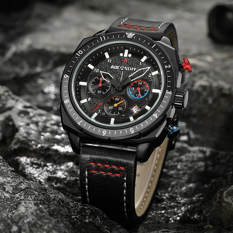 New Arrival Watch For Mens Luxury Men Watches Waterproof Chronograph Sports Quartz Watches Reloj Hombre High Quality Men Clock