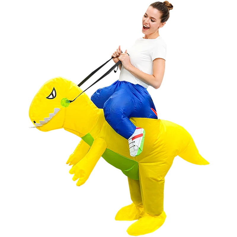 Purim Anime Fancy Mascotte Dinosaurus Opblaasbaar Kostuum Kerstmis Halloween Cosplay Kostuums Jurk T-rex Pak voor Volwassen Man Vrouw