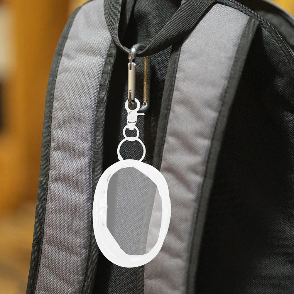

4 Pcs with Baby Walking Display Bag Keychain Clear Figure Coin Purse White