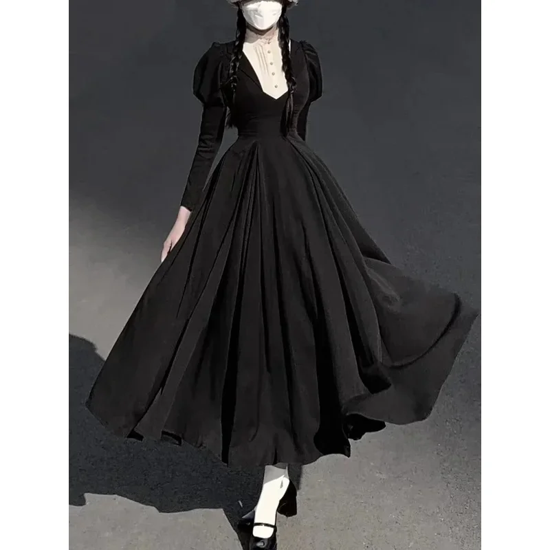 

НОВОЕ темное платье Лолиты в стиле монахини в стиле Лолиты, осенне-зимнее платье OP с длинными рукавами, 2025 ASD