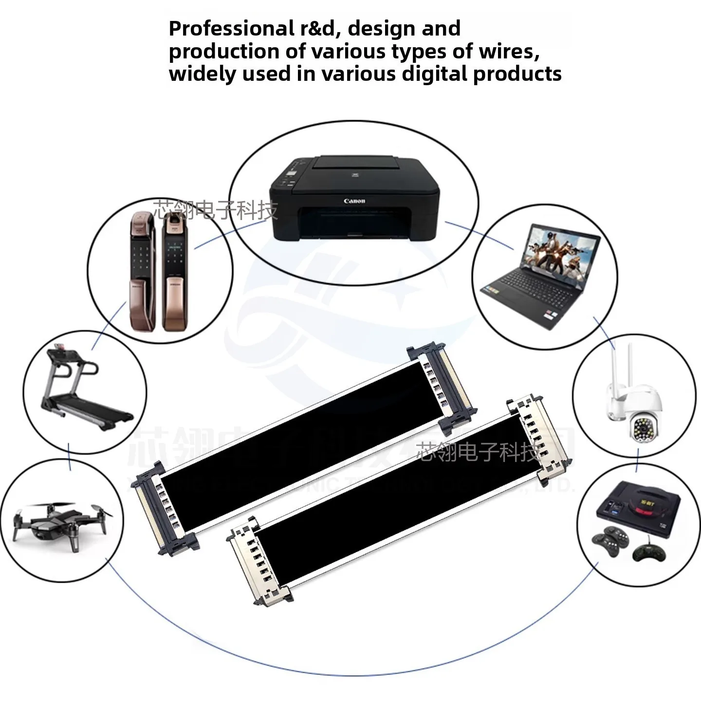 1pcs high-definition screen cable 41P/51P double-sided shielded anti-interference I-PEX 4K display connection cable FPC cable