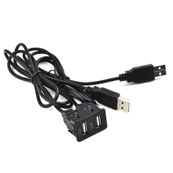 1m Auto Dash Unterputz USB-Port-Panel Dual-USB-Verlängerung adapter Kabel eingebettete Installation Aux Verbrauchs teile Ersatz