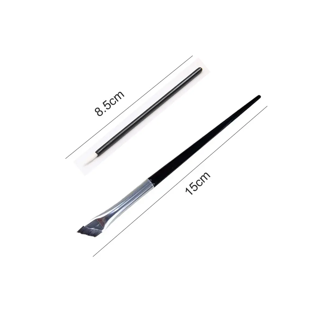 30Pcs Disposable Eyeliner Eyebrow Lip Brushes White Head Applicator With Angled Blade Brow Brush Makeup Tool Set view 4