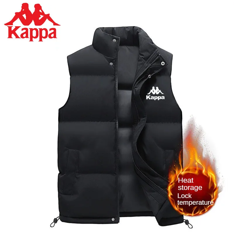 Kappa New Winter Down Jacket Vest For Men And Women Slim Fit Thickened And Warm Vest Jacket Casual Lightweight Padded Jackets